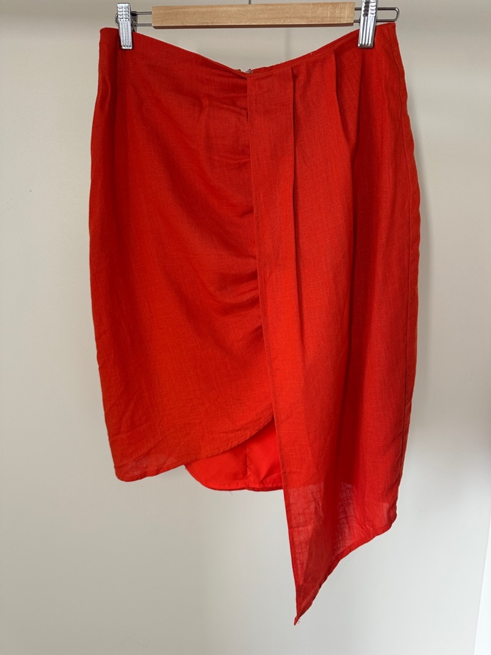 NWT Sugarlips Linen Blend Bet On You Asymmetrical Midi Skirt - Picture 3 of 10